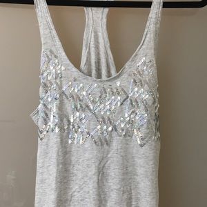 Size S cropped Pink by VS sparkly tank top